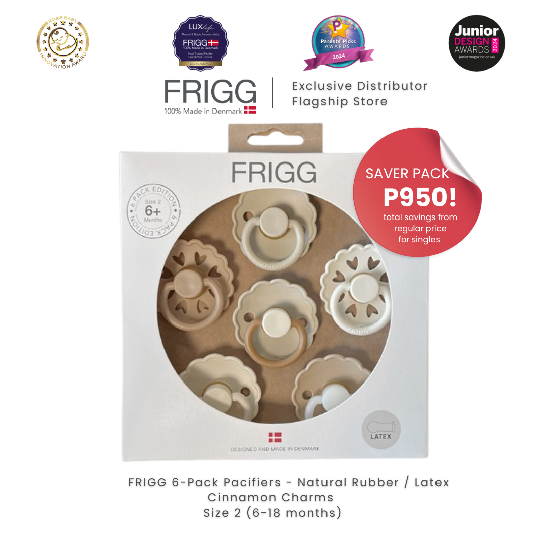 FRIGG 6-Pack Natural Rubber Latex or Silicone Pacifiers | SAVERS PACK