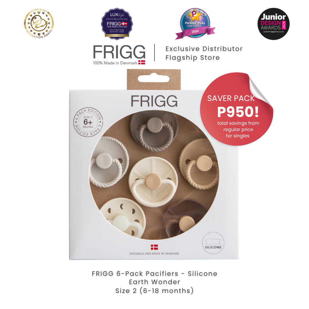 FRIGG 6-Pack Natural Rubber Latex or Silicone Pacifiers | SAVERS PACK