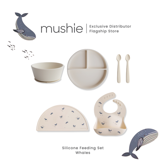 Mushie Silicone Feeding Set for First Feeders