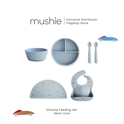 Mushie Silicone Feeding Set for First Feeders