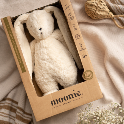 Bunny Moonie 2.0 Organic Humming Baby Sleep Aid Stuffed Toy with Smart Cry Detector (Copy)