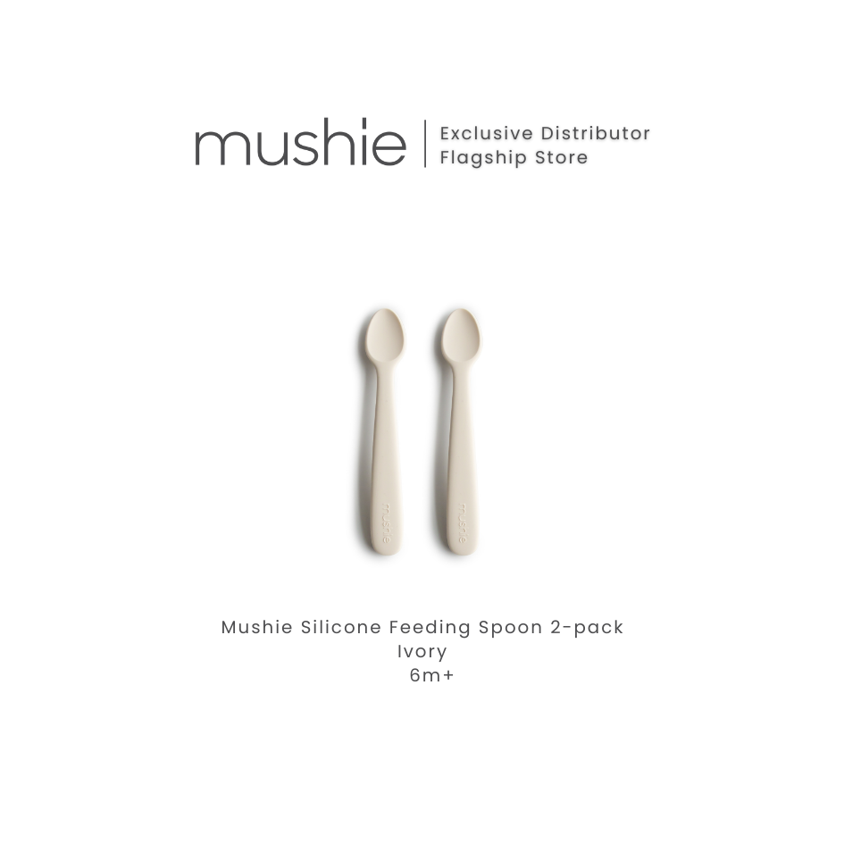 MUSHIE Silicone Feeding Spoons 2-Pack