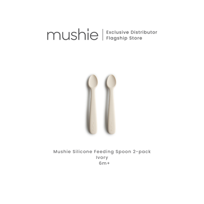 MUSHIE Silicone Feeding Spoons 2-Pack