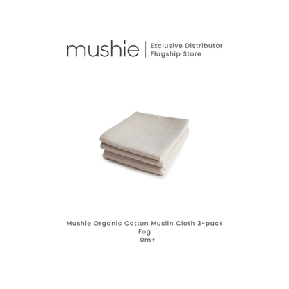 MUSHIE Organic Cotton Muslin Cloths 3-Pack