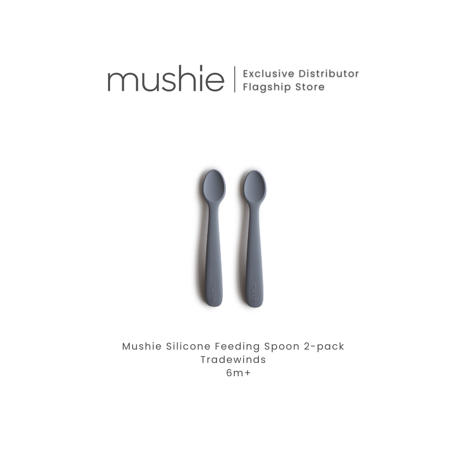 MUSHIE Silicone Feeding Spoons 2-Pack