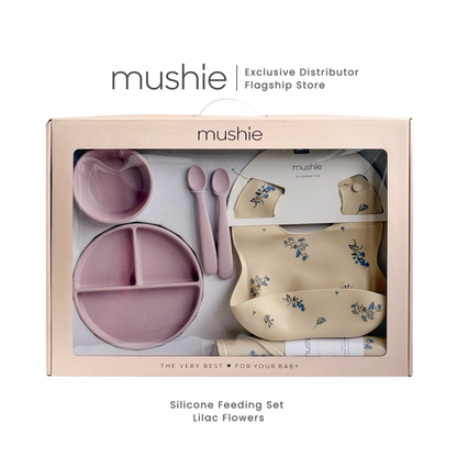 Mushie Silicone Feeding Set for First Feeders