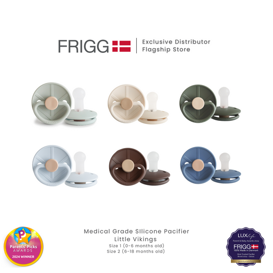 FRIGG Little Vikings Medical Grade Silicone Baby Pacifier (Single Pack)