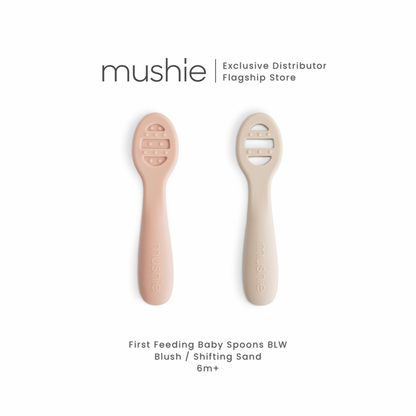 MUSHIE Silicone Feeding Spoons 2-Pack