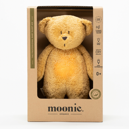 Moonie Organic Humming Bear Honey Baby Sleep Aid with Smart Cry Detector