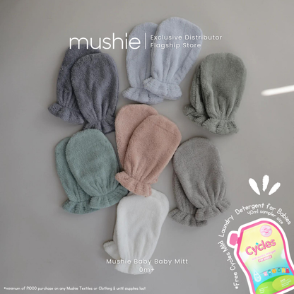 MUSHIE Organic Cotton Bath Mitt 2 Pack
