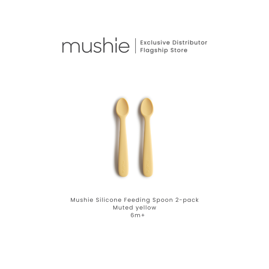 MUSHIE Silicone Feeding Spoons 2-Pack
