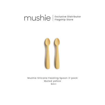 MUSHIE Silicone Feeding Spoons 2-Pack
