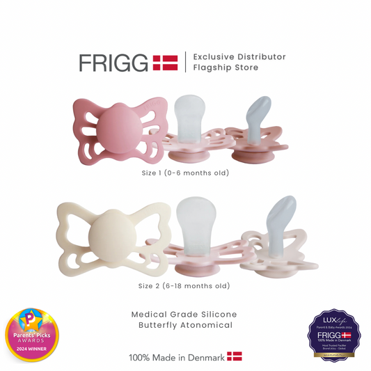 FRIGG Butterfly Anatomical Medical Grade Silicone Pacifier (Single Pack)