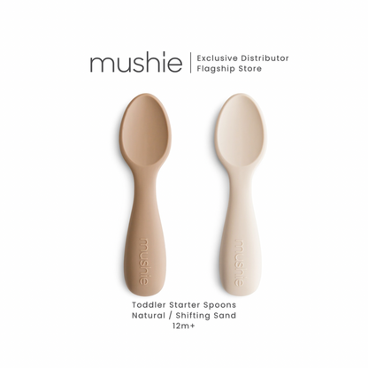 MUSHIE Silicone Feeding Spoons 2-Pack