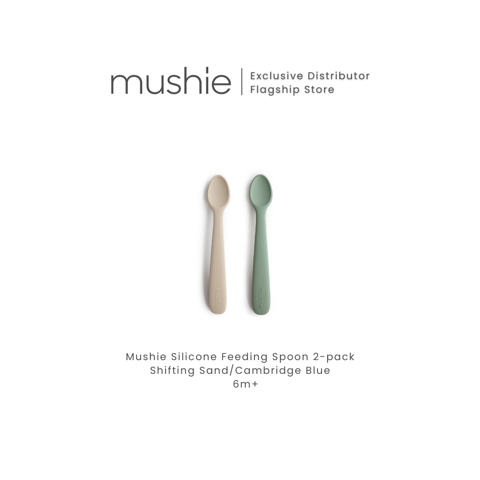 MUSHIE Silicone Feeding Spoons 2-Pack