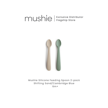 MUSHIE Silicone Feeding Spoons 2-Pack