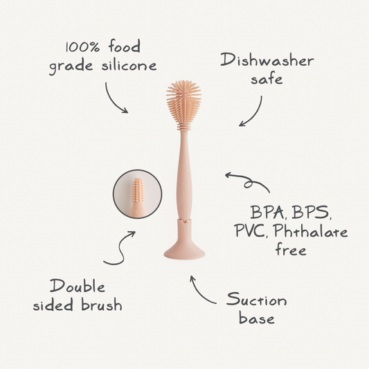 MUSHIE Silicone Baby Bottle Brush | Mushie Frigg Flagship Store