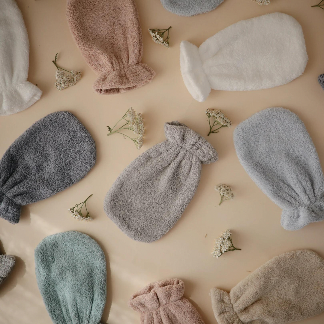 MUSHIE Organic Cotton Bath Mitt 2 Pack