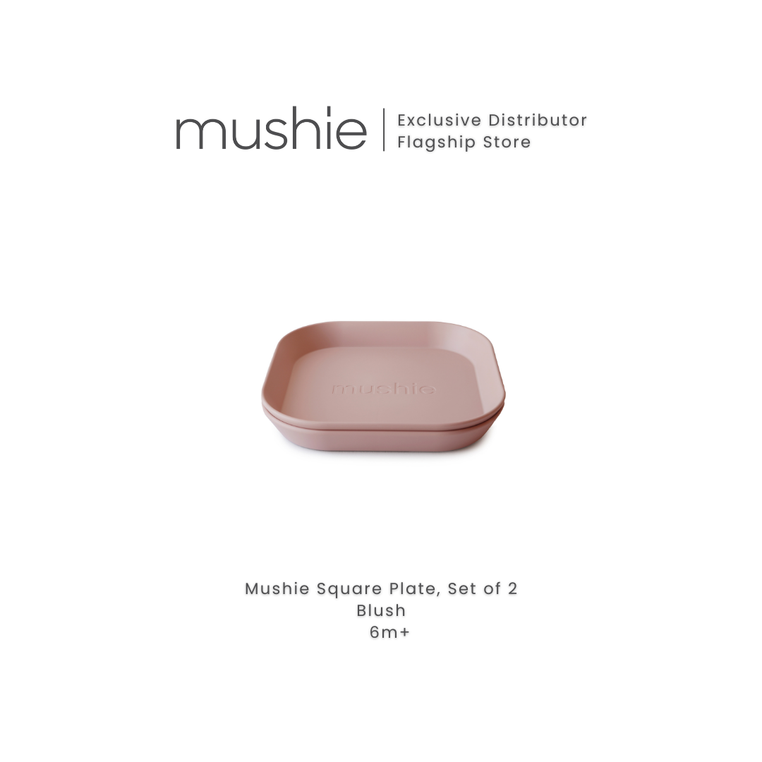 MUSHIE Square Dinnerware Plates, Set of 2