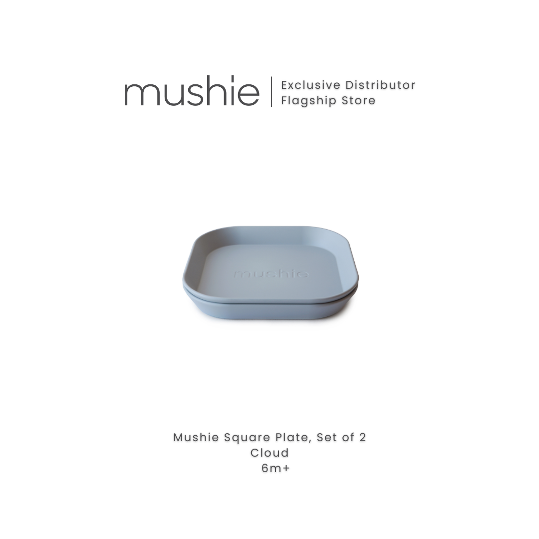 MUSHIE Square Dinnerware Plates, Set of 2
