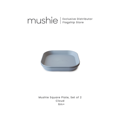 MUSHIE Square Dinnerware Plates, Set of 2