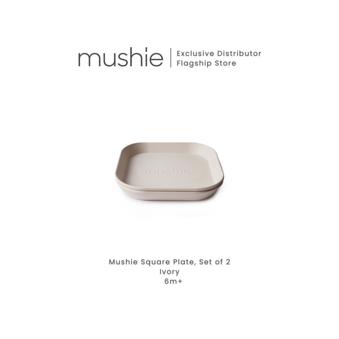 MUSHIE Square Dinnerware Plates, Set of 2