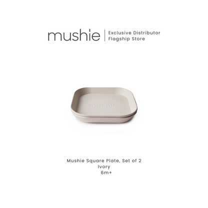MUSHIE Square Dinnerware Plates, Set of 2