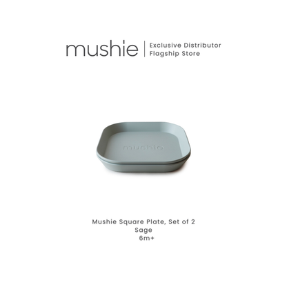 MUSHIE Square Dinnerware Plates, Set of 2