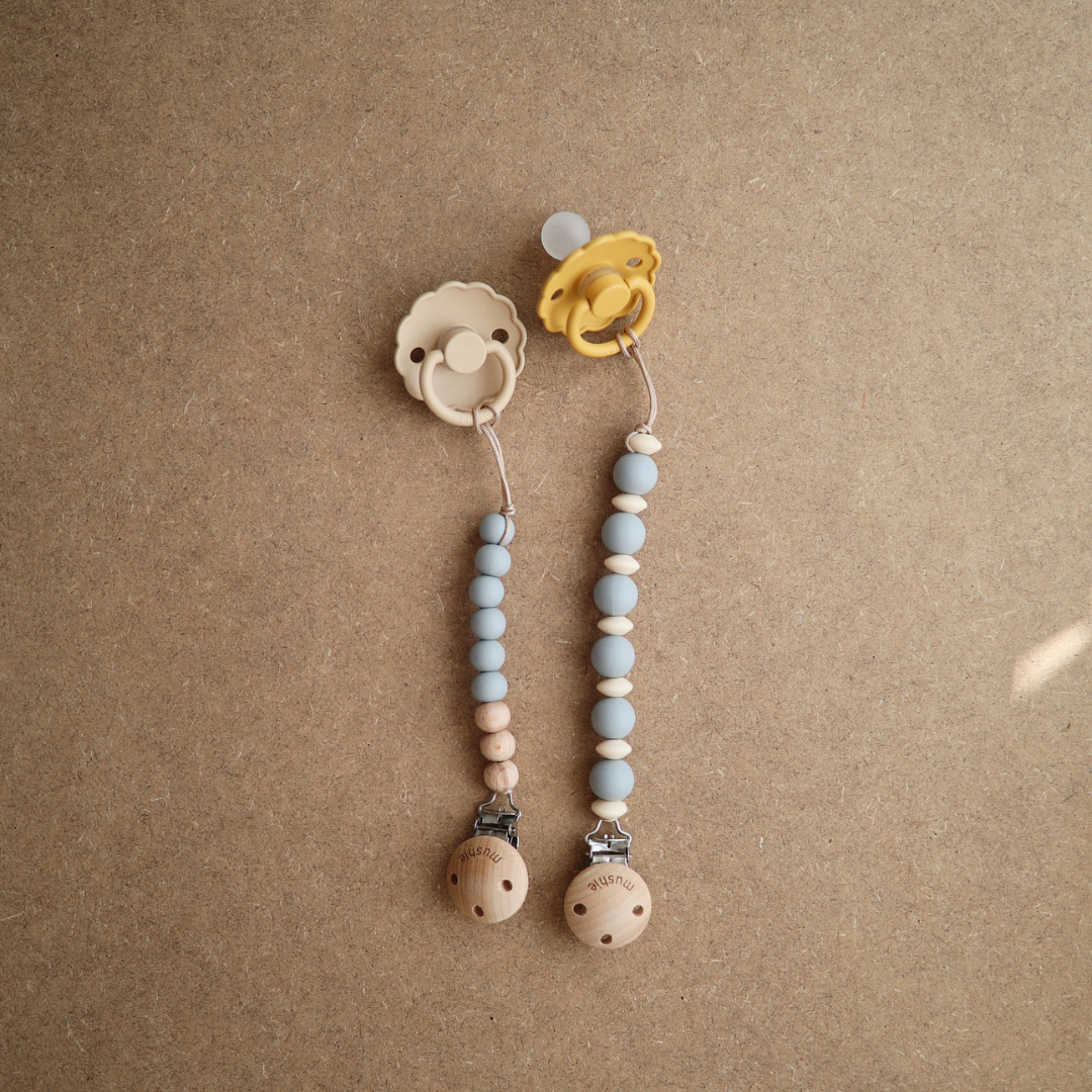 Mushie Silicone Pacifier Clip