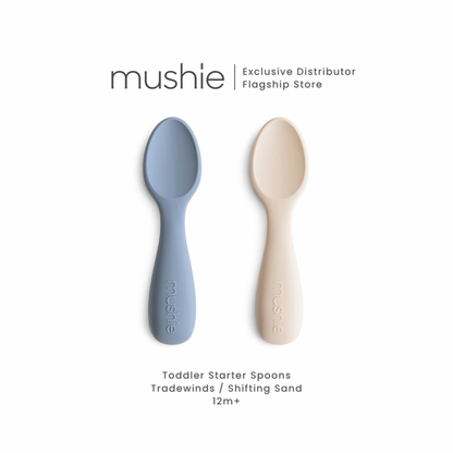 MUSHIE Silicone Feeding Spoons 2-Pack