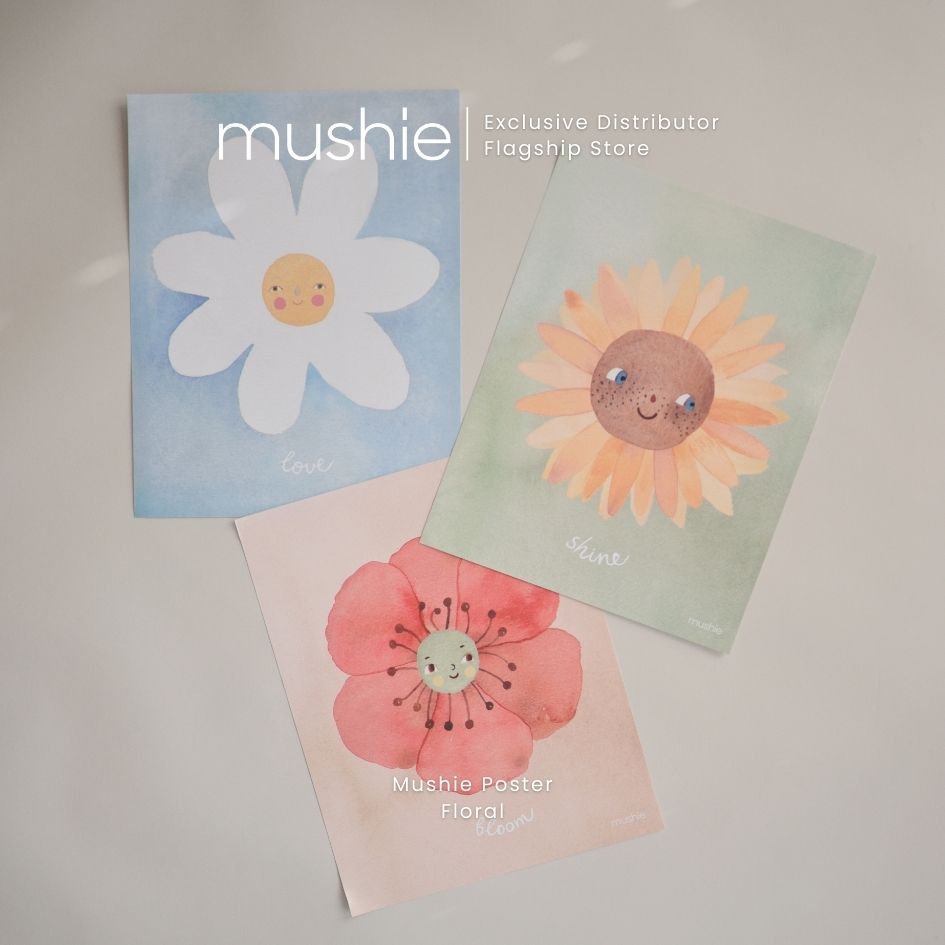 MUSHIE Floral Poster Set (Bloom/Love/Shine)