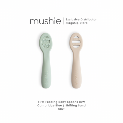 MUSHIE Silicone Feeding Spoons 2-Pack