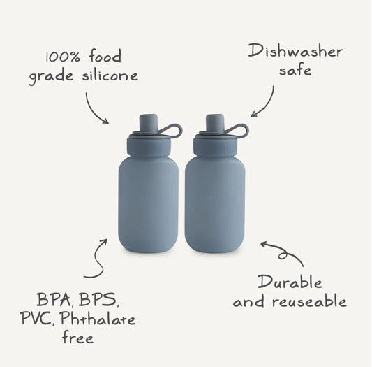 Mushie Silicone Puree Pouch 2-Pack | Mushie Frigg Flagship Store