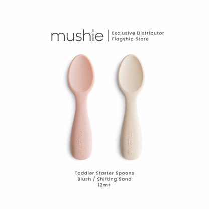 MUSHIE Silicone Feeding Spoons 2-Pack