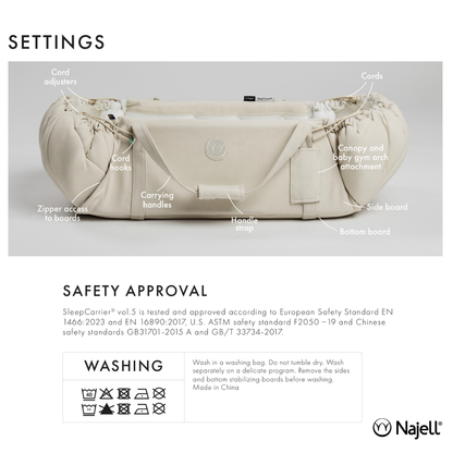 Najell SleepCarrier Volume 5 | babynest + carrycot + playmat in one
