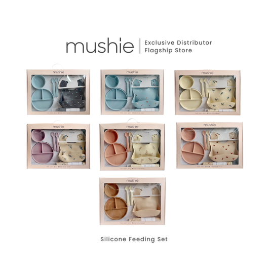 Mushie Silicone Feeding Set for First Feeders