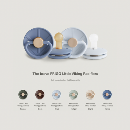 FRIGG Little Vikings Natural Rubber Latex Baby Pacifier (Single Pack)
