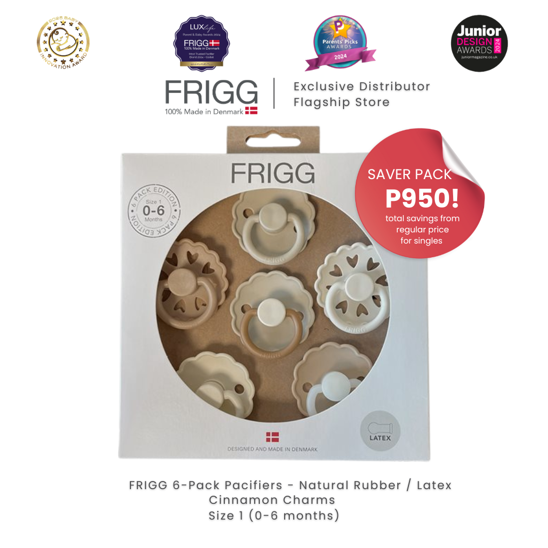 FRIGG 6-Pack Natural Rubber Latex or Silicone Pacifiers | SAVERS PACK