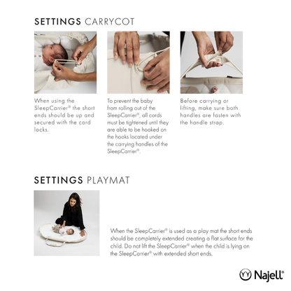 Najell SleepCarrier Volume 5 | babynest + carrycot + playmat in one