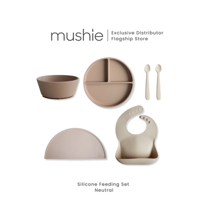 Mushie Silicone Feeding Set for First Feeders