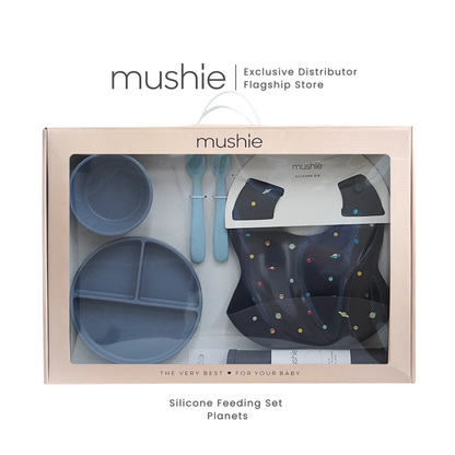 Mushie Silicone Feeding Set for First Feeders