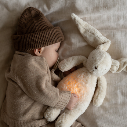 Bear  Moonie 2.0 Organic Humming Baby Sleep Aid Stuffed Toy with Smart Cry Detector