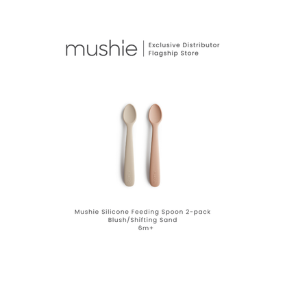 MUSHIE Silicone Feeding Spoons 2-Pack