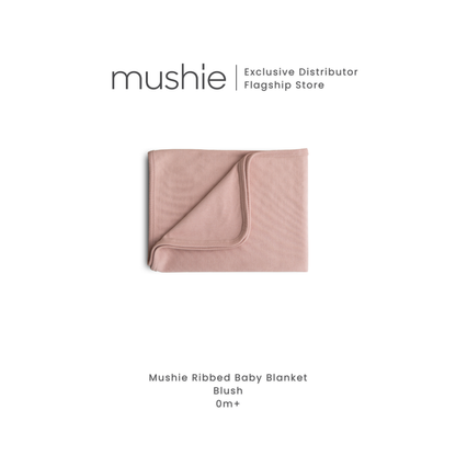 Mushie Organic Cotton Blend Ribbed Softness Baby Blanket