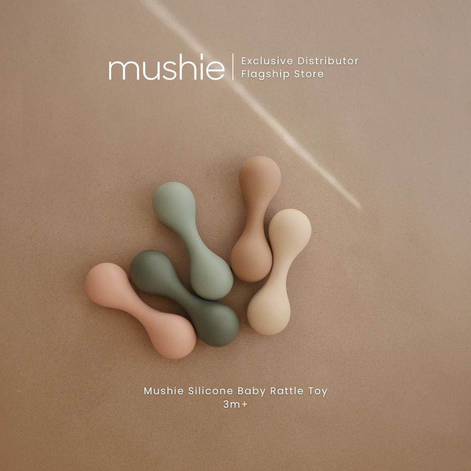 MUSHIE Silicone Baby Rattle Toy