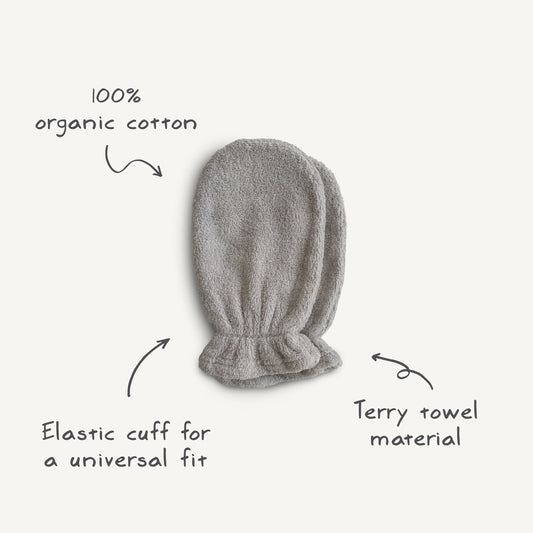 MUSHIE Organic Cotton Bath Mitt 2 Pack