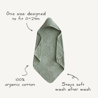 MUSHIE Organic Cotton Baby Hooded Towel