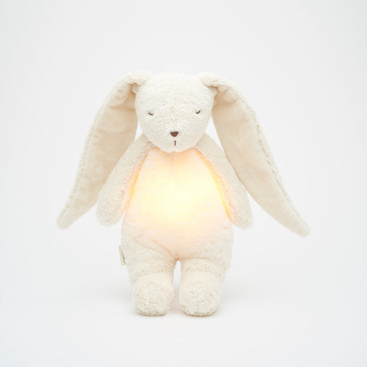 Moonie | Organic Humming Bunny Polar | Baby Sleep Aid with Smart Cry Detector