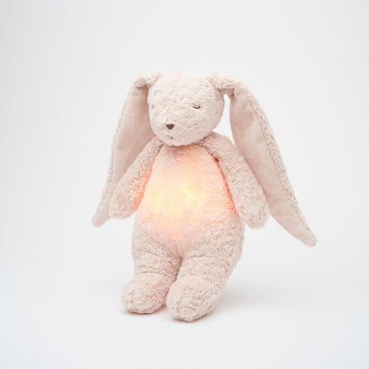 Moonie | Organic Humming Bunny Rose | Baby Sleep Aid with Smart Cry Detector