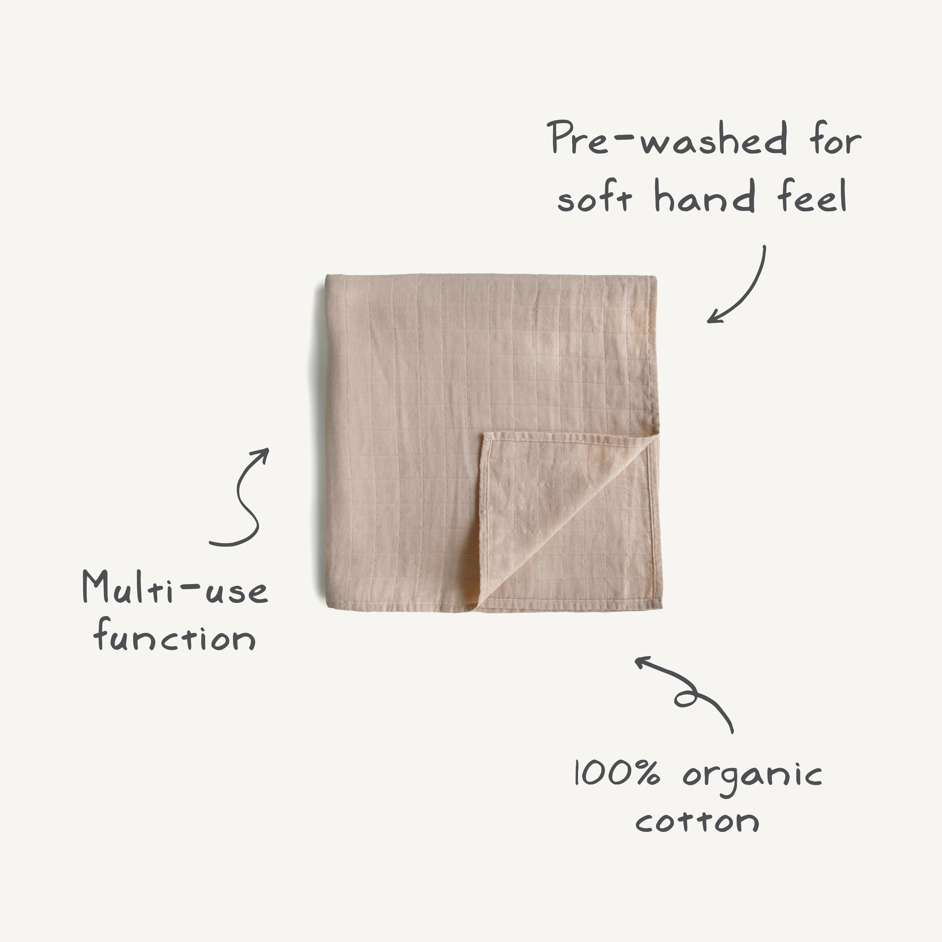 MUSHIE Muslin Swaddle Blanket
